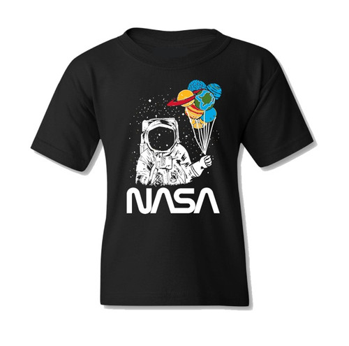 NASA Worm Logo - Astronaut Balloon Party Youth T-Shirt