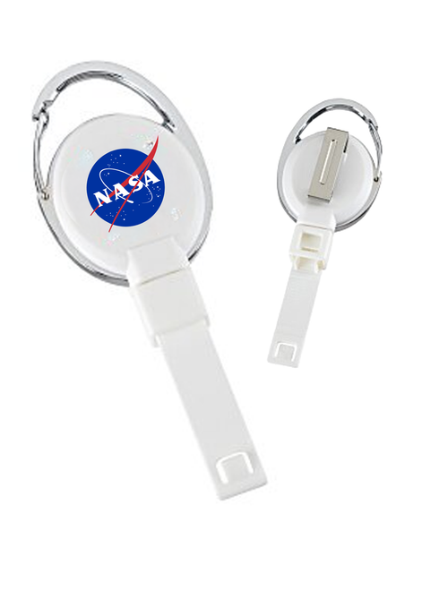 NASA Meatball Logo - Retractable Badge Holder with Slip Clip