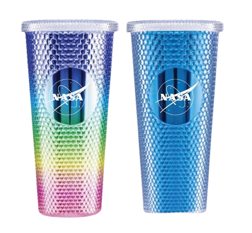 NASA Outline Logo - Bux Metallic Tumbler 24 oz