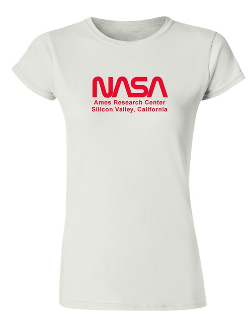 NASA Worm Logo - Big Logo - Ames Research Center - Ladies T-Shirt