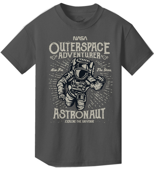 NASA Worm Logo - Outer Space Adventurer Astronaut Youth T-Shirt