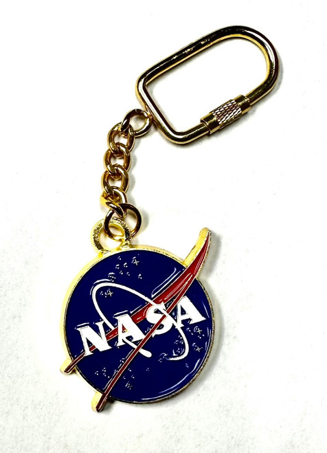 NASA Meatball Logo Keychain - Gold