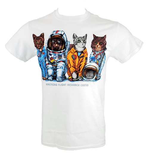 NASA Armstrong Adult Space Cat T-Shirt
