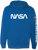 NASA Worm Logo - USA Sleeve Print Medium Weight Adult Hoodie