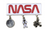NASA Worm Logo Red - Magnet with Dangling Charms