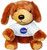 Stuffed Plush Puppy with NASA Meatball Logo T-Shirt - Brown