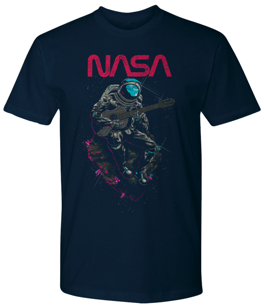 NASA Worm Logo - Asteroid Guitar Adult T-Shirt
