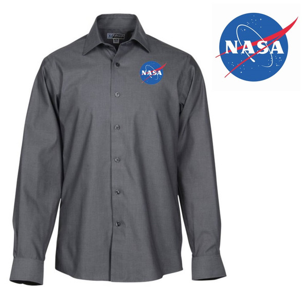 NASA Meatball Logo 2" Embroidery - Men's Dress Shirt