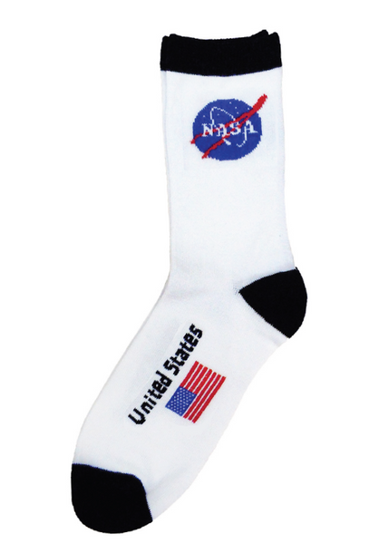 NASA Meatball Logo with US Flag Socks