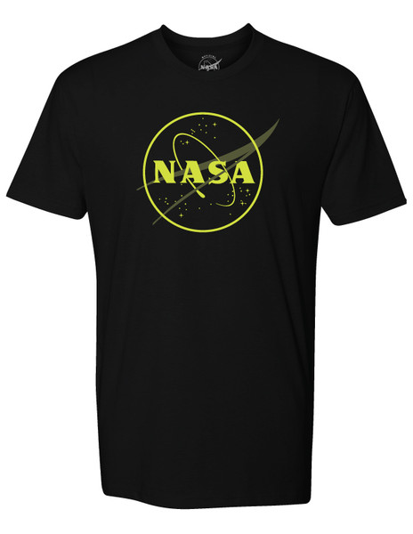 NASA Meatball Logo - Glow in the Dark Outline - Adult T-Shirt