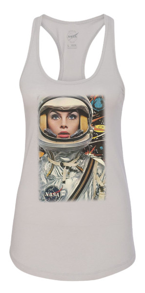 NASA Meatball Logo - Lady Astronaut Ladies Racerback Tank Top