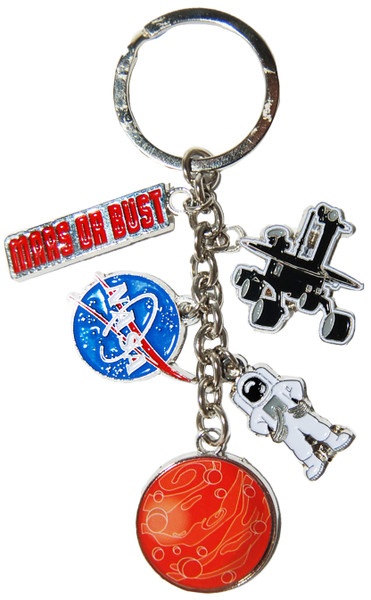 NASA Meatball Logo Mars or Bust Dangle Keychain