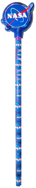 NASA Meatball Logo Pencil with Blue Meatball Logo Topper