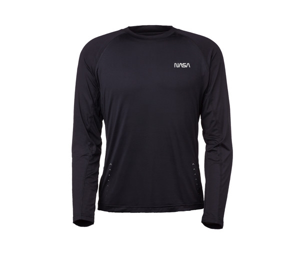 NASA Worm Logo - Men's Savanna Wicking Long Sleeve T-Shirt