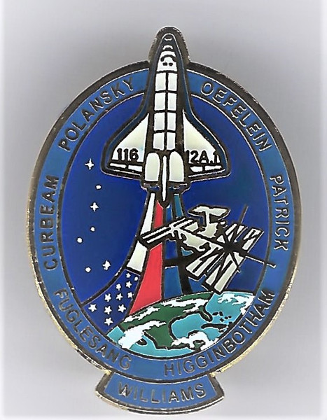 Space Shuttle STS-116 Mission Pin