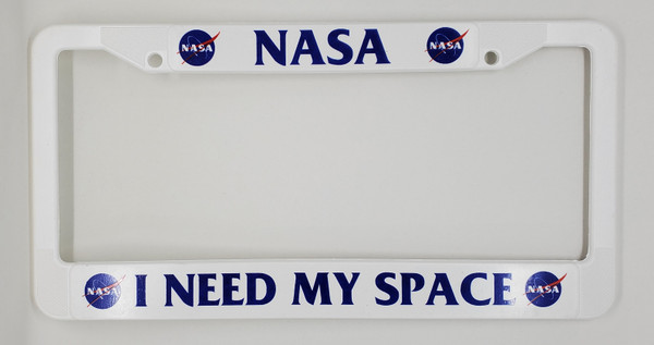 NASA Meatball Logo - I Need My Space License Plate Frame