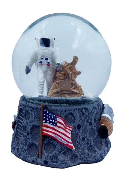 NASA Mission Glitter Water Globe