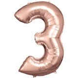 palloncino n3 rose gold foil supershape 