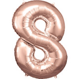 palloncino n8 rose gold foil supershape 