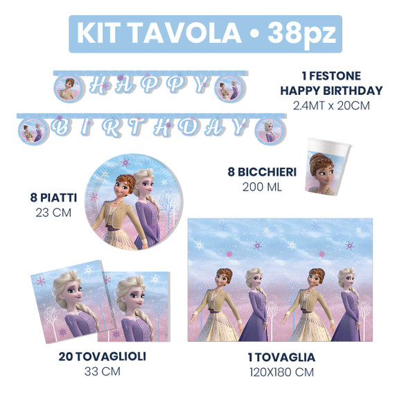 Kit Compleanno Frozen 38 pz