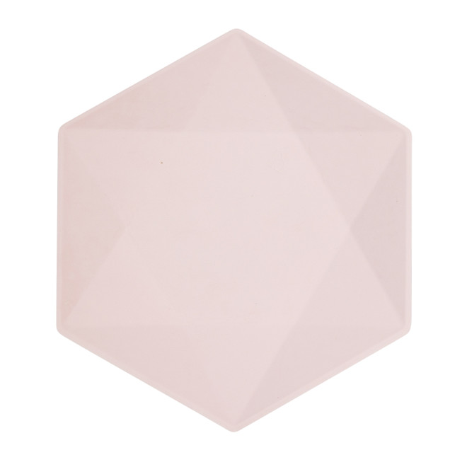 Piatti Eco Vert Decor Hexagonal Rosa  - Large