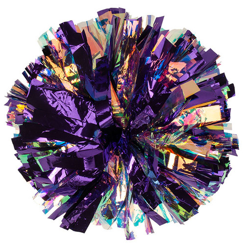 purple metallic and lazer pom