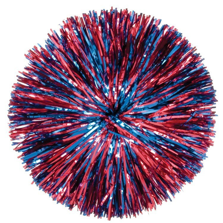 Old School Poms Retro Metallic