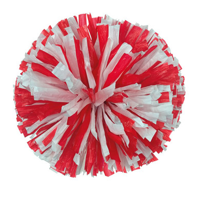 Chasse Solid White Wet Look Pom - Cheer Poms