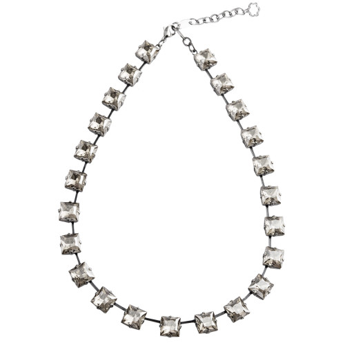 Silver Tone Crystal Necklace