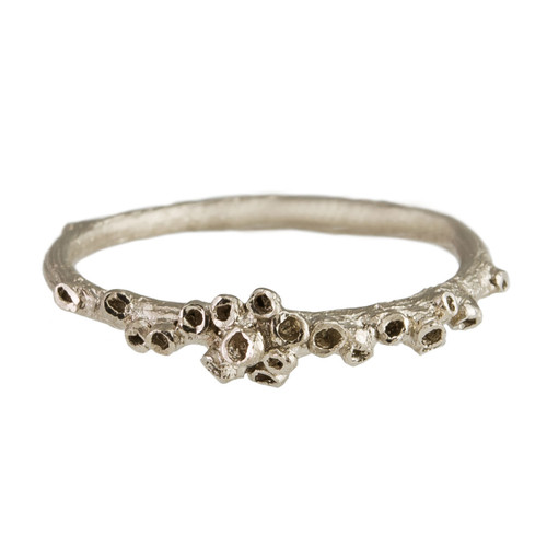 tomfoolery: 18ct White Gold Barnacle Cluster Ring by Ami Pepper