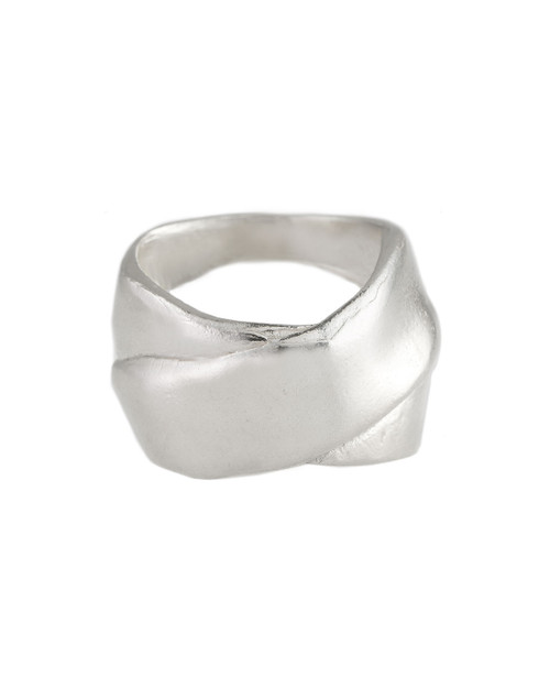 Tomfoolery, Silver Crossover Ring, Karen Hallam