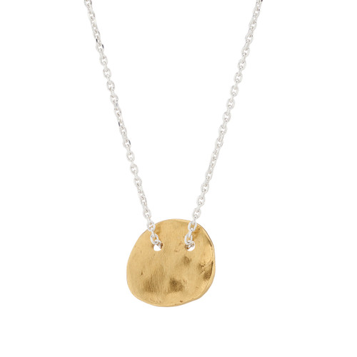Minimalist Gold Vermeil Disc Necklace, Karen Hallan, tomfoolery