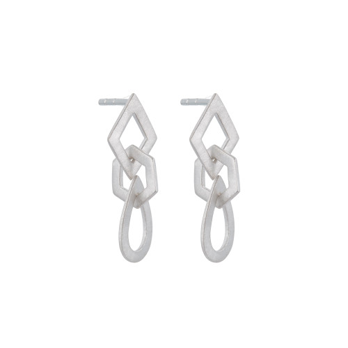 tomfoolery, Linear Multi Shape Link Drop Earrings, everyday by tomfoolery 