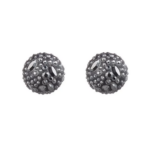 
Tomfoolery: Alexis Bittar Noir Dust Watery Sphere Clip On Earrings
