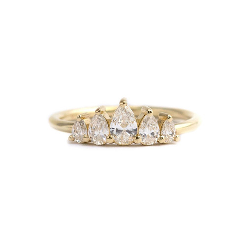 tomfoolery: five pear diamond ring, artemer
