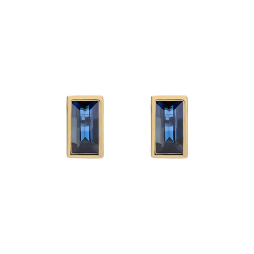 tomfoolery: metier by tomfoolery baguette sapphire studs 