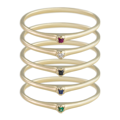 n+a New York, Petite 14ct Yellow Gold Ring, Tomfoolery