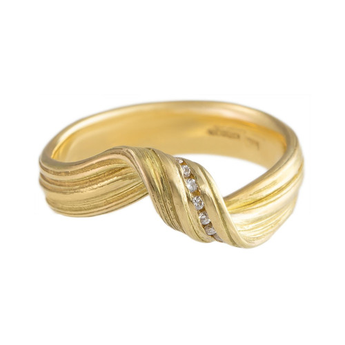 Marion Lebouteiller, Absolu Diamond & 18ct Yellow Gold Loop Ring, Tomfoolery