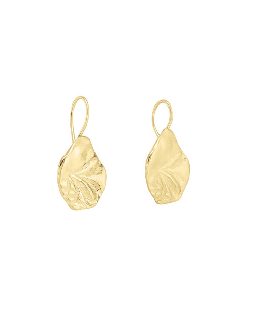 Maria Gold Leaf Earrings, Karen Hallam, tomfoolery