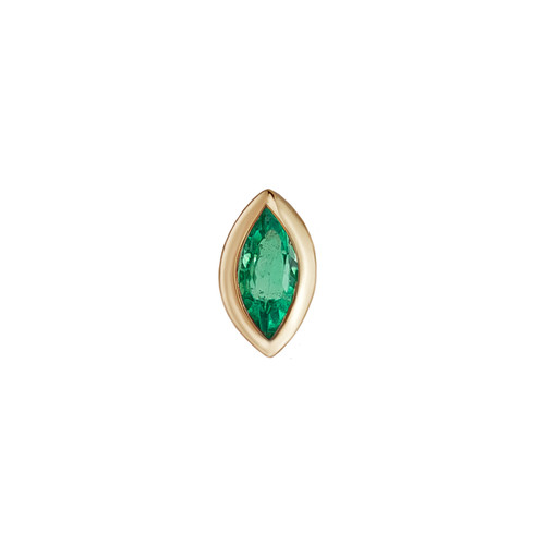 metier by tomfoolery: mini marquise bezel emerald studs