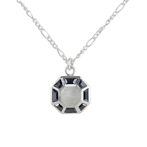 Tomfoolery; Silver Haematite Octagon Pendant, Tableau