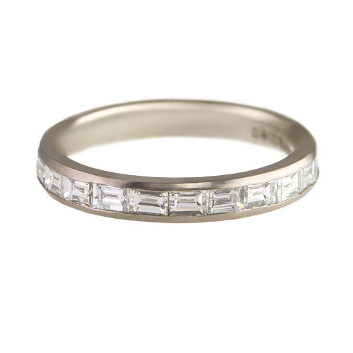 Muse by Tomfoolery, 18ct White Gold Baguette Diamond Channel Eternity Ring, tomfoolery 