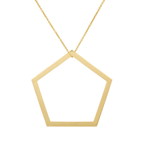 Tomfoolery: Pentagon Long Drop Pendant, Everyday by tomfoolery