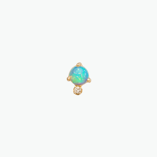Wwake, Classic Opal & Diamond Earring , Tomfoolery London