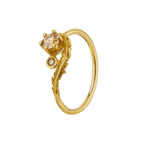 Wisp & Double Champagne Diamond Ring,  alex monroe, tomfoolery