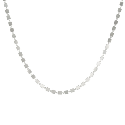 Mini Linear Square Link Necklace, Everyday by tomfoolery, tomfoolery 