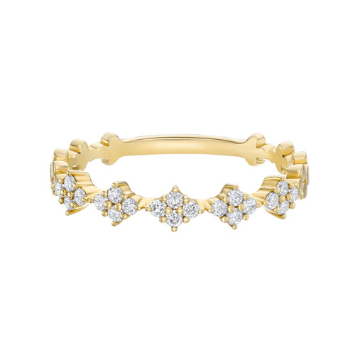Floral Diamond Half Eternity Ring by tf Diamonds - available at tomfoolery london