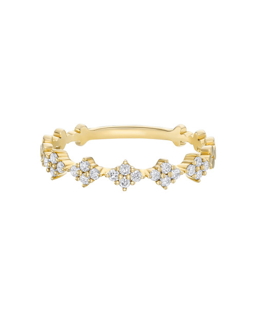 Floral Diamond Half Eternity Ring by tf Diamonds - available at tomfoolery london