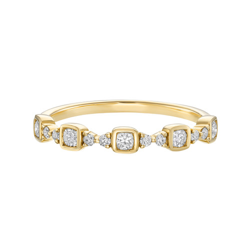 Lumière Square Diamond Half Eternity Ring, - available at tomfoolery london