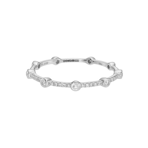 Luna Dot Diamond Half Eternity Ring by tf Diamonds - available at tomfoolery london